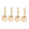 Abaodam Elegant Shell Keychain Set 4pcs Pearl Conch Pendants for