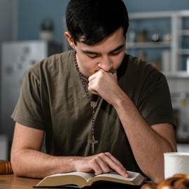 Rosary Beads Catholic Handmade Rosary Necklace Wooden Cross Necklace Catholic Rosary for Women
