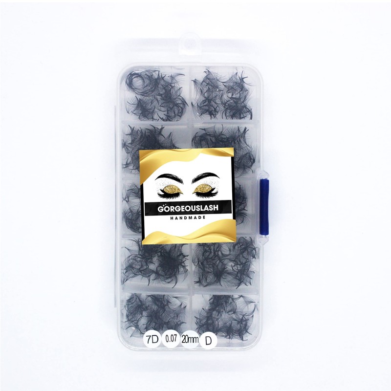 GorgeousLash 1000 Premade Lash Fans. 10D, 8D, 7D, 6D, 5D,