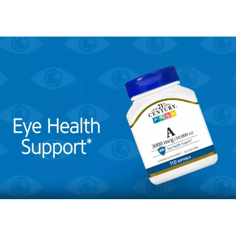 21st Century Vitamin A 3000 msg Softgels for Eye Health