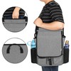 LUXJA Car Front Seat Organizer with Cover and Laptop Sleeve,