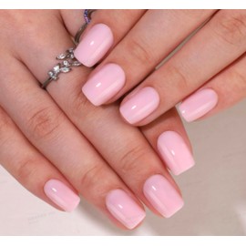 Curvlife Soft Gel Press on Nails, 30Pcs 15 Sizes Gel Nail Tips, Pink Style Full Cover Design Reusable Fake Nails Kit with Glue and Adhesive Tabs