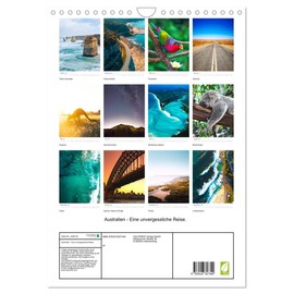 Australien - Eine unvergessliche Reise. (Wandkalender 2026 DIN A4 hoch), CALVENDO Monatskalender: Entdecken Sie das unfassbare Australien, so wie Sie es noch nie gesehen haben. (CALVENDO Orte)