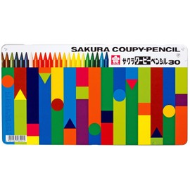 SAKURA Crepas FY30 Lápices de colores, Coupy, 30 colores, viene en estuche de lata
