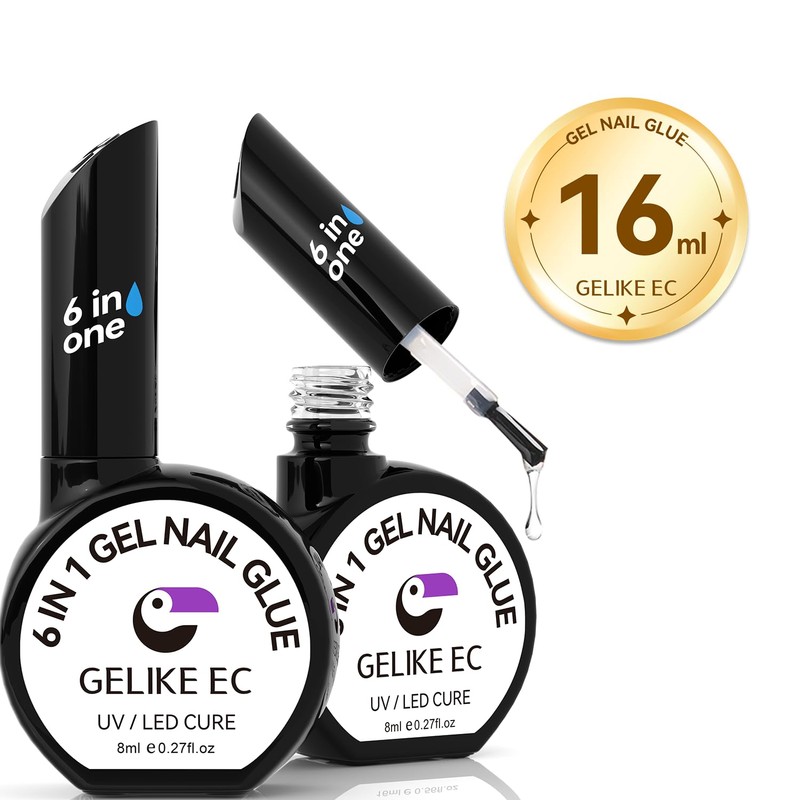 Gelike ec 6-in-1 gel nail glue, 7 ml (glue-002)