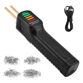 300W Cordless Plastic Welder Tool, Portable Plastic Welding Kit Hot Stapler with LED Light, 2 in 1 Plastic Welder Soldering Gun with Weld Rods, 200 Hot Staples in 4 Types