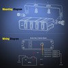 Nilight 4 Gang Rocker Switch Box SPST Toggle Panel 12V