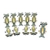 Leviton 54503-2I Ivory Commercial Grade Framed Three Way Toggle Light