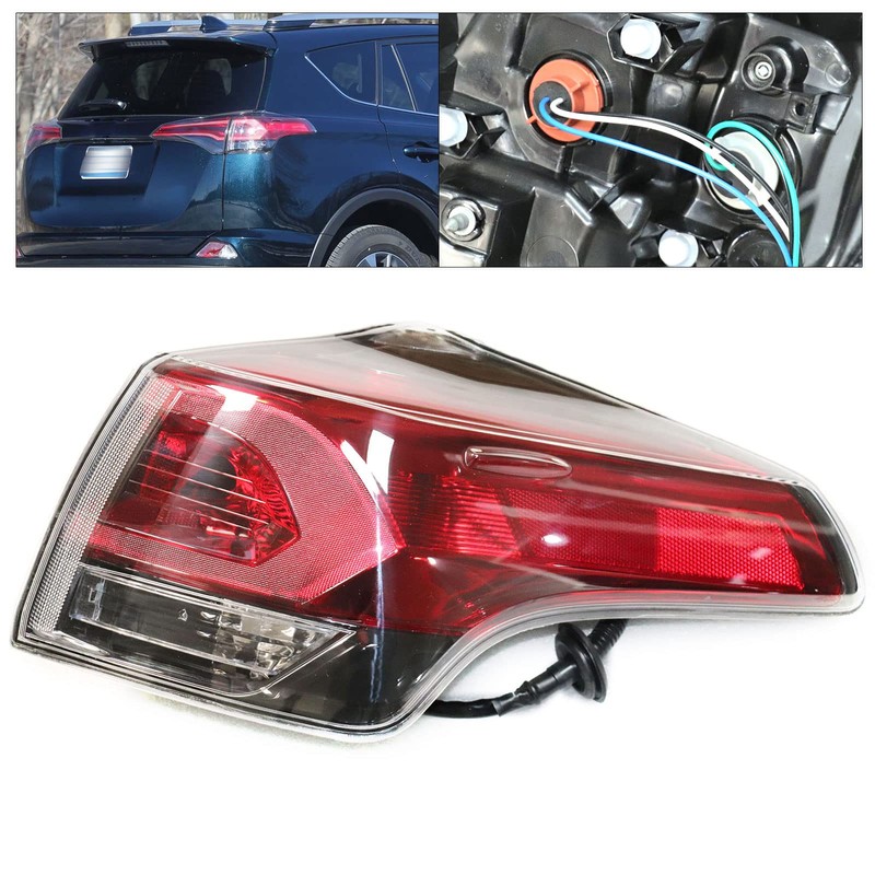 PIAOYUE For 2016 2017 2018 Toyota RAV4 Halogen Outer Tail