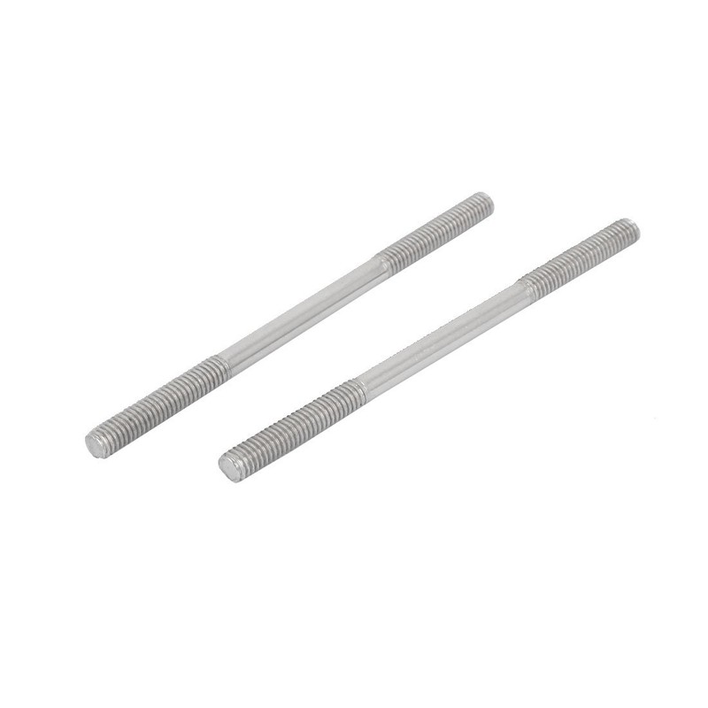Sourcingmap M4x80mm 304 Stainless Steel Double End Threaded Stud Screw
