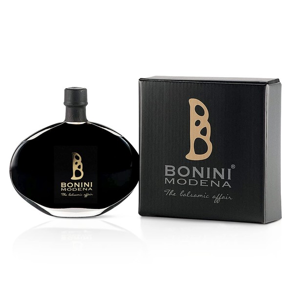 BONINI BLACK STRAVECCHIO 25 Years Premium Aged Artisan Condiment, Handcrafted in Italy, The Condiment of the great Chefs, Gourmet Condiment, All natural, Gluten Free (3.38 oz, 100ml)