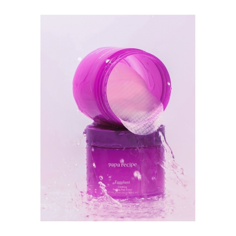 Papa Recipe Eggplant Clearing Peeling Pad Toner 255ml (70 sheets)
