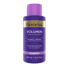 Biometik Volumen, Shampoo para Cabello Delgado, Mayor Volumen, Mejora el Brillo y Aumenta el Grosor del Cabello, Adicionado con Proteínas y Biotina, 4
