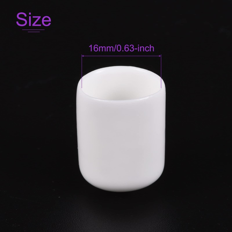 DMiotech 100 Pack 5/8" ID White Screw Thread Protectors Rubber