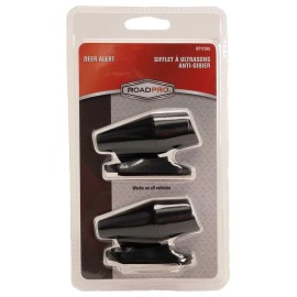 RoadPro RP17380 Deer / Animal Safety Alert Warning Whistles - BLACK Pack of 2
