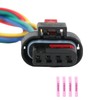PARSUPPRO 1Pcs 4-Way/Pin Radiator Active Grille Shutter Connector Sensor Socket