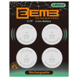 EEMB LIR2032 batería de botón de Iones de Litio 4pcs 3,7v 45mah para la Llave de Control Remoto del Coche Fob Watch