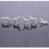 10 x Model Horses, White, for Farm Model Making Model Railway Track H0