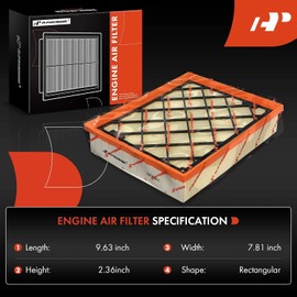 A-Premium Filtro de aire del motor compatible con Ford Edge, Fusion, GT y Lincoln Continental, MKX, MKZ, Nautilus, 2013-2023, Panel flexible, Replace# DS739601AC