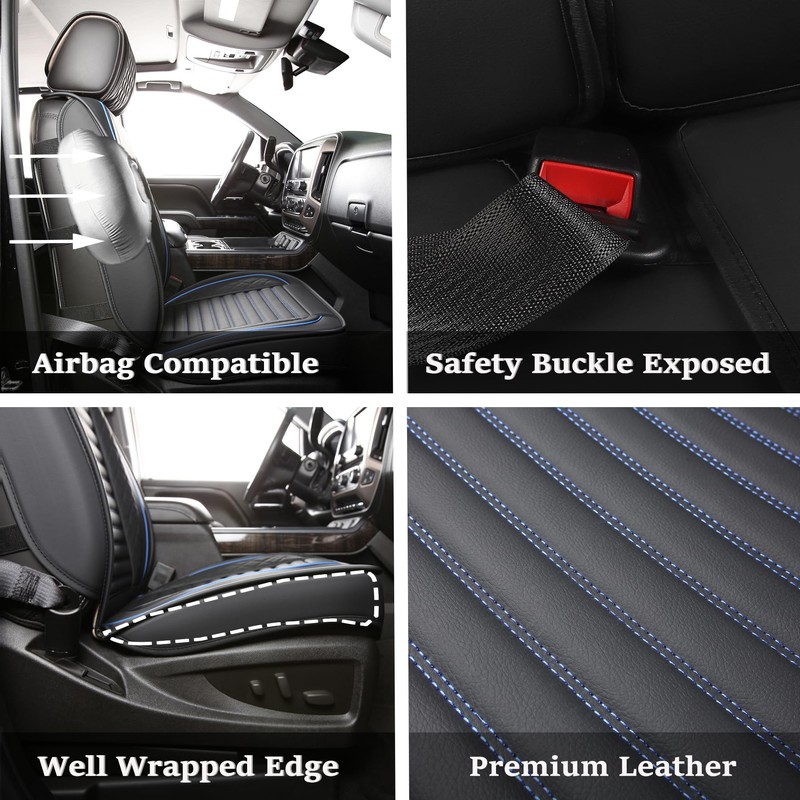 JOJOBAY Chevy Silverado Seat Covers,GMC Sierra Seat Covers,Custom Fit 2007-2024