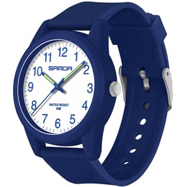 voso Kids Analog Watches for Boys Girls 50M Waterproof Kids Watches Learning Time Children Watch Easy to Read for Ages 3-12 Kids Birthday, Christmas Day, Children's Day Gifts (Blue)