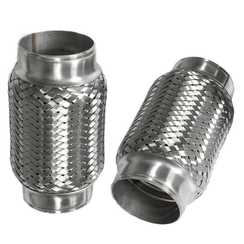 Simnliras 2.25 inch Exhaust Flex Pipe, 2.25" x 3.3"w, Stainless
