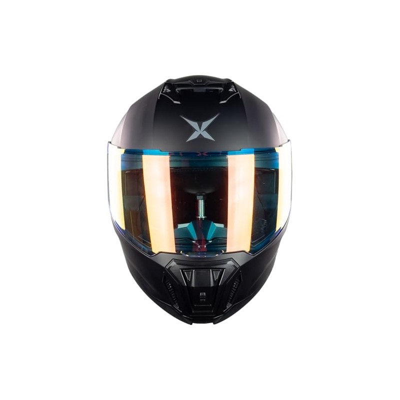 KOV Casco X Mamba Negro Mate abatible para Moto con