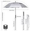 G4Free Vented UV Golf/Beach Umbrella 68" Arc, Auto Open Oversize