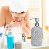 SlowVibes 18Oz Bling Glass Soap Dispenser with Rust Proof Stainless