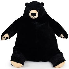Yeqivo Giant Djungelskog Bear Huge Black Bear, Simulation Giant Stuffed Bear Soft Big Bear Plush Toy Gifts for Kids Girlfriend(Black, 39.3inch/100cm)