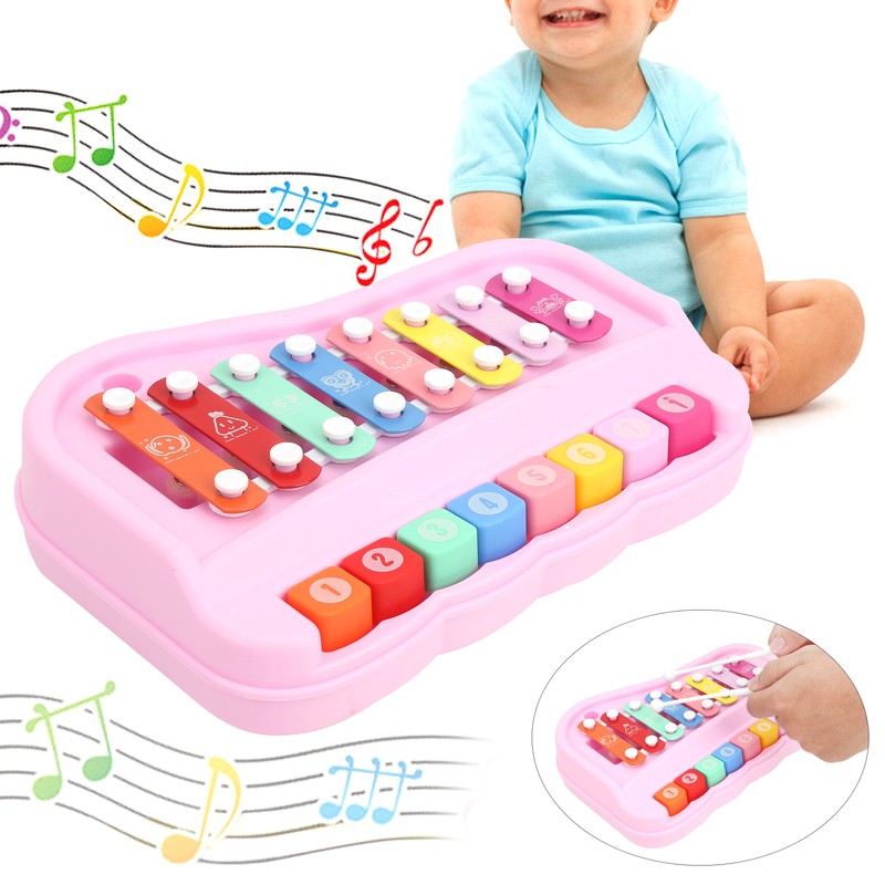 Baby Piano 8 Scale Children Xylophone Music Educational Learning Kids