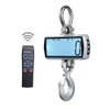 iDili 1000kg Digital Crane Scale, OCS-1-S2 2000lb Heavy Duty Industrial Scales 1T Hanging Balance with Remote Control, Silver, Large LCD Display (OCS-1-S2)