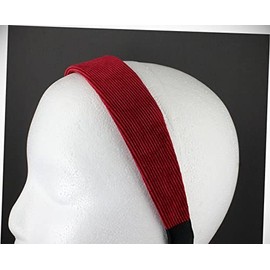 Perfect Hairstyle with Our Hair Accessories - Burgundy Corduroy Headband 1.25" Wide Hair Band Accessory Cord Fabric Dark Red Fashionable Hair Accessory Hair Jewelry Accessories for Lady Women