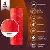 SPAAS Rustic Red Pillar Candles - 2.7" X 7.5" Decorative
