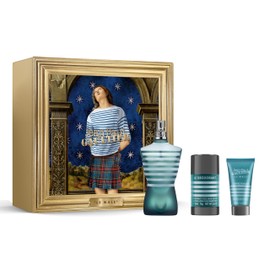 Jean Paul Gaultier Le Male Gift Box For Men (Eau de Toilette Spray 4.2 Fl Oz + Aftershave Balm 1.7 Fl Oz + Deodorant Stick 2.5 Fl Oz)