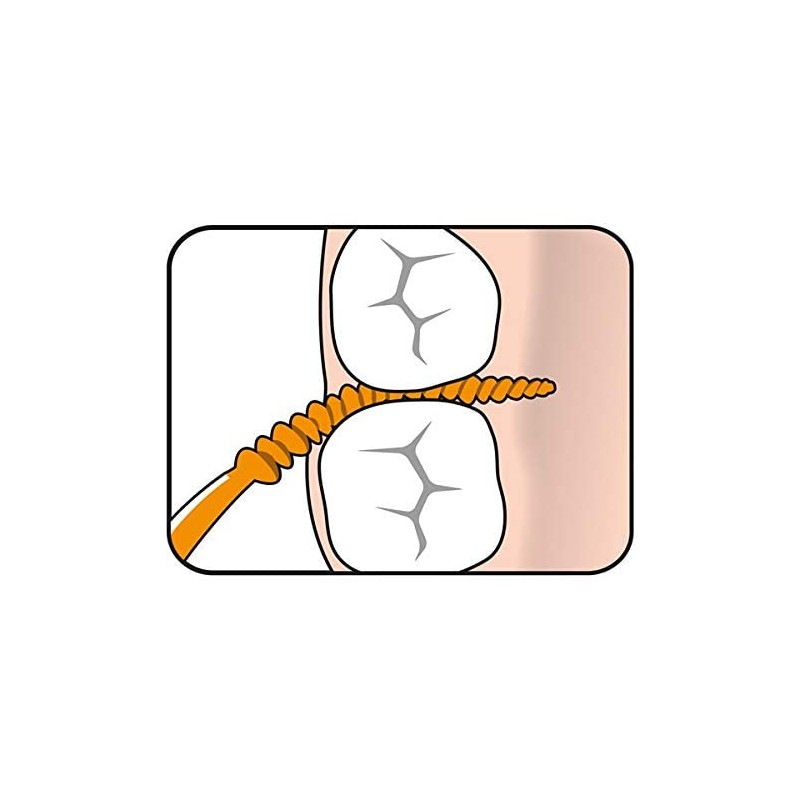 2 Pack x Tepe Easy Pick Interdental Brushes Orange Size