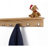 PegandRail Solid Cherry Shelf Coat Rack with Satin Nickel Single
