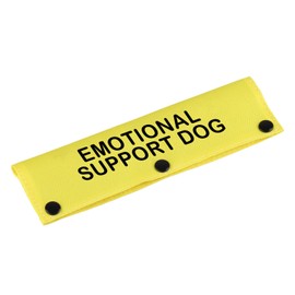 Therapy Service Dog Leash Sleeve Emotional Support Dog Leash Wrap Alert Hanging ID Patch Tag Pet Birthday Gift (Emotional Dog-YE Sleeve)