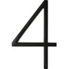 Distinctions 844714 Black Upgraded 5" Floating House Number 4, 5-Inch