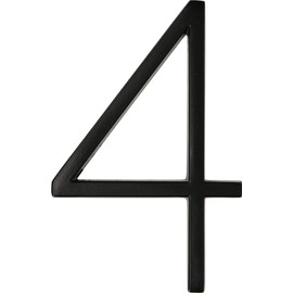Distinctions 844714 Black Upgraded 5" Floating House Number 4, 5-Inch