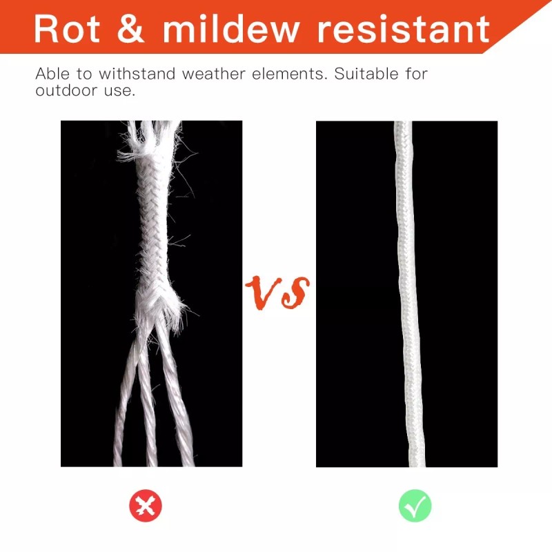 Anley 50 Ft x 1/4" Flag Pole Halyard Rope Compatible