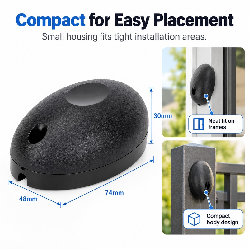 Single-Beam Infrared Sensor for Gates & Doors – Anti-Glare Outdoor