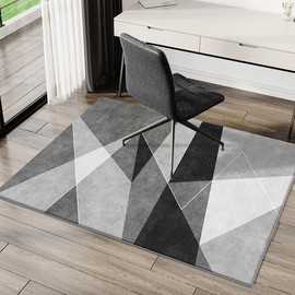 CROCHEN Office Chair Mat - 100 * 120CM Anti-Slip Table and Chair Cushion for Carpets Hardwood Floors Multi Purpose Home Office Floor Protectors (Grey, 100 * 120cm)