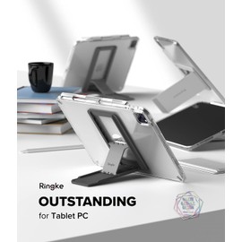 Ringke Outstanding Universal Tablet Stand Spring-Action Kickstand - Light Gray
