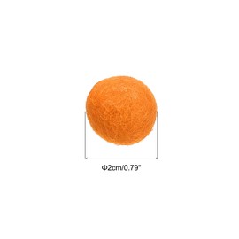PATIKIL Wool Felt Balls Beads Wool Felting Pom 2cm 20mm Orange for Home Crafts Handcrafts Project DIY Pack of 20