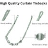 BEL AVENIR Crystal Curtain Tiebacks, Beaded Handmade Curtain with 2