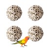 Nereds 4pcs Bird Toys Sola Wood Balls Natural Sola Balls