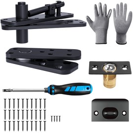 Hidden Door Hinge with Dual-Bearing Design for Silent Operation, 573 LB/260KG Heavy Duty Conceal Hinges, 360° Rotation Pivot Hinge for Secret Doors (Standard)