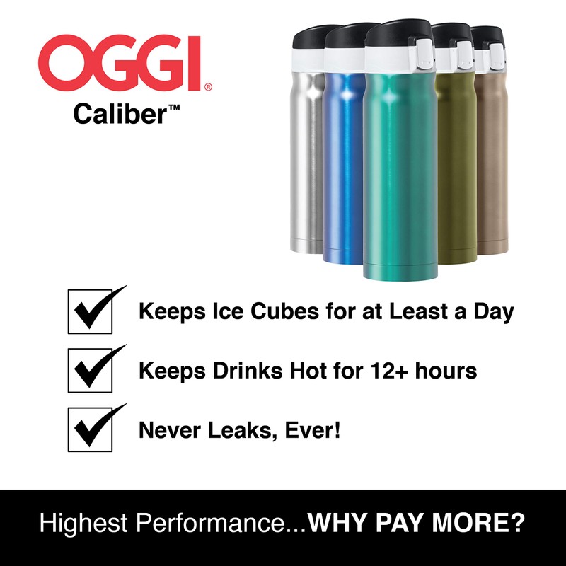 Oggi Thermal water bottle, 17-Ounce, Stainless