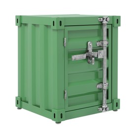 Giciashop Industrial Style End Table, Creative Vintage Container Design Cabinet with Combination Lock, Iron Bedside Table for Bar, Home (Green)